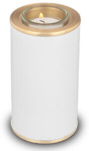 Cilinder theelicht - wit